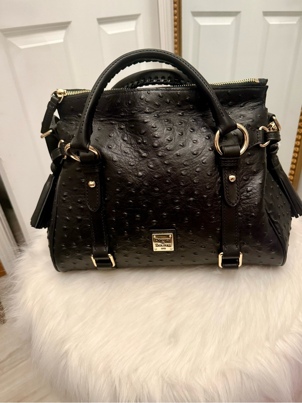 RARE: Dooney and Bourke Florentine Style Satchel in Ostrich